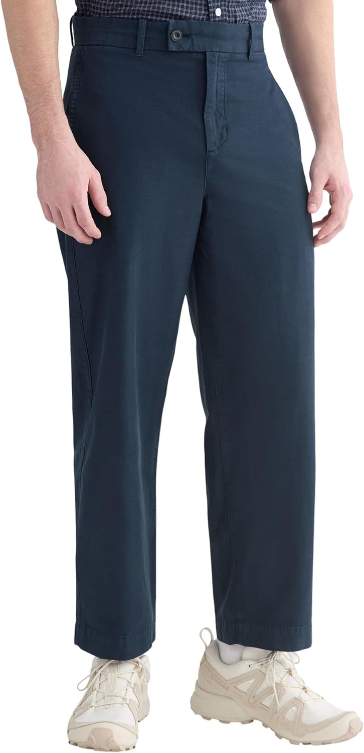 image:imageEverlane Mens Cropped Slub TrouserDeep Navy