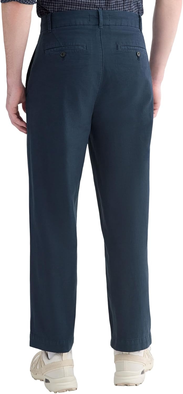 image:imageEverlane Mens Cropped Slub TrouserDeep Navy
