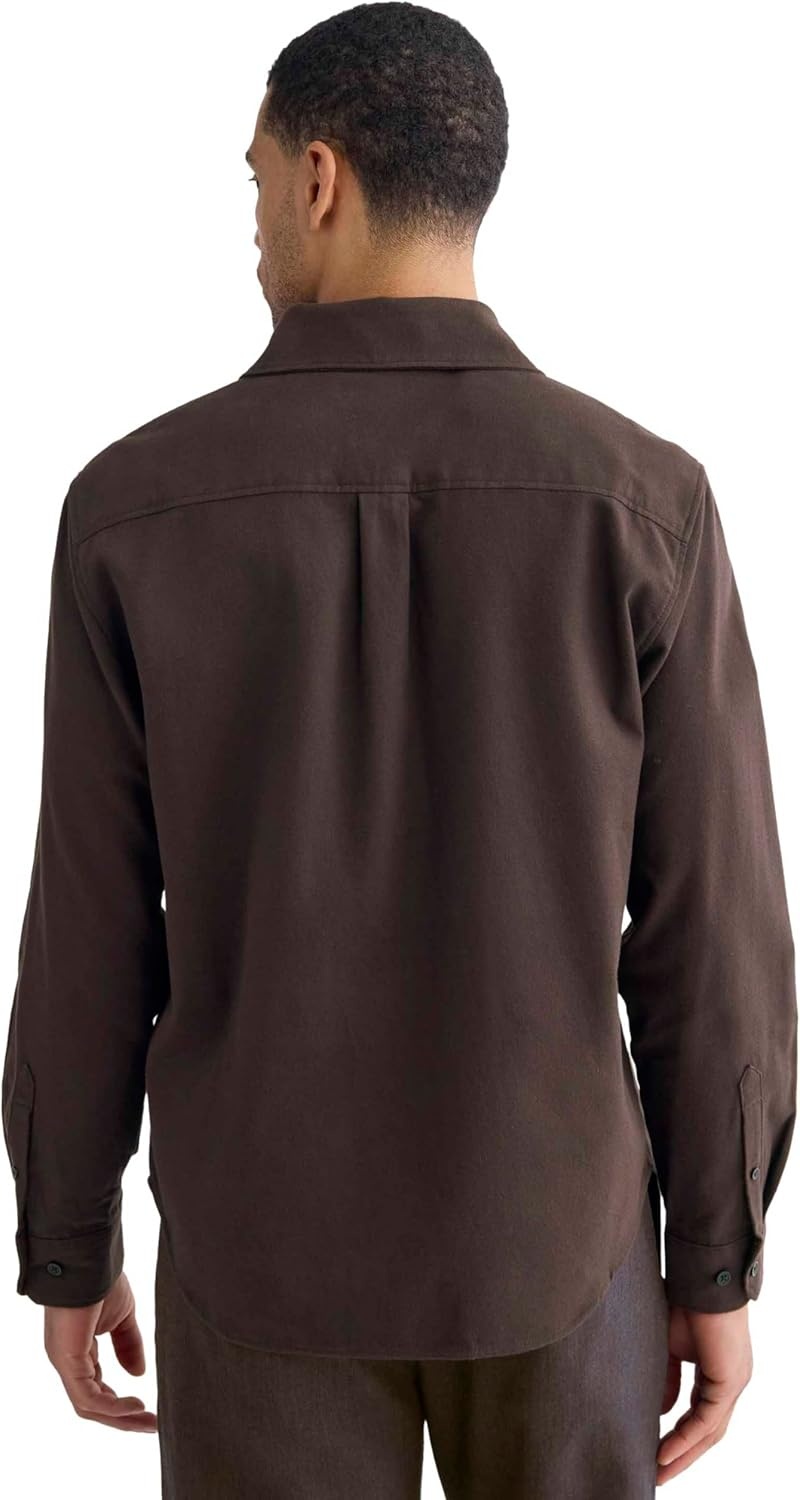 image:imageEverlane Mens Everlane Brushed Flannel ShirtDark Chocolate