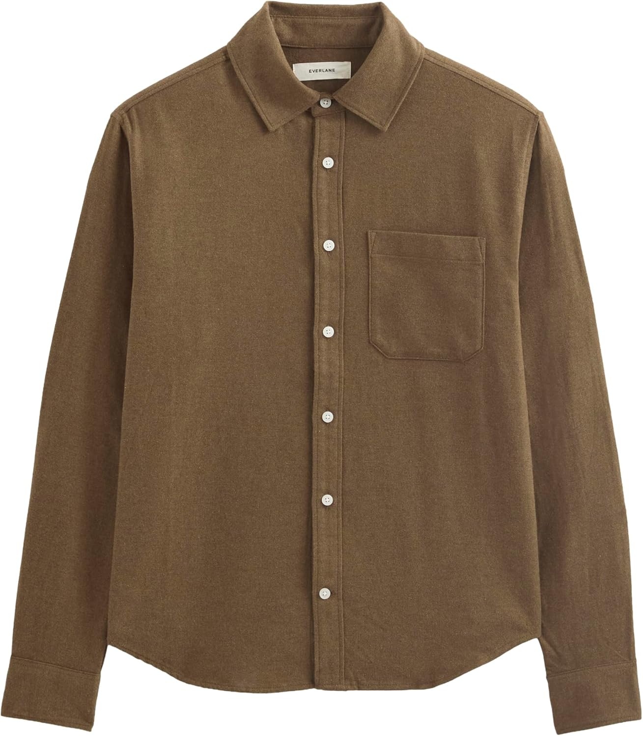 image:imageEverlane Mens Everlane Brushed Flannel ShirtHeathered Cocoa Brown
