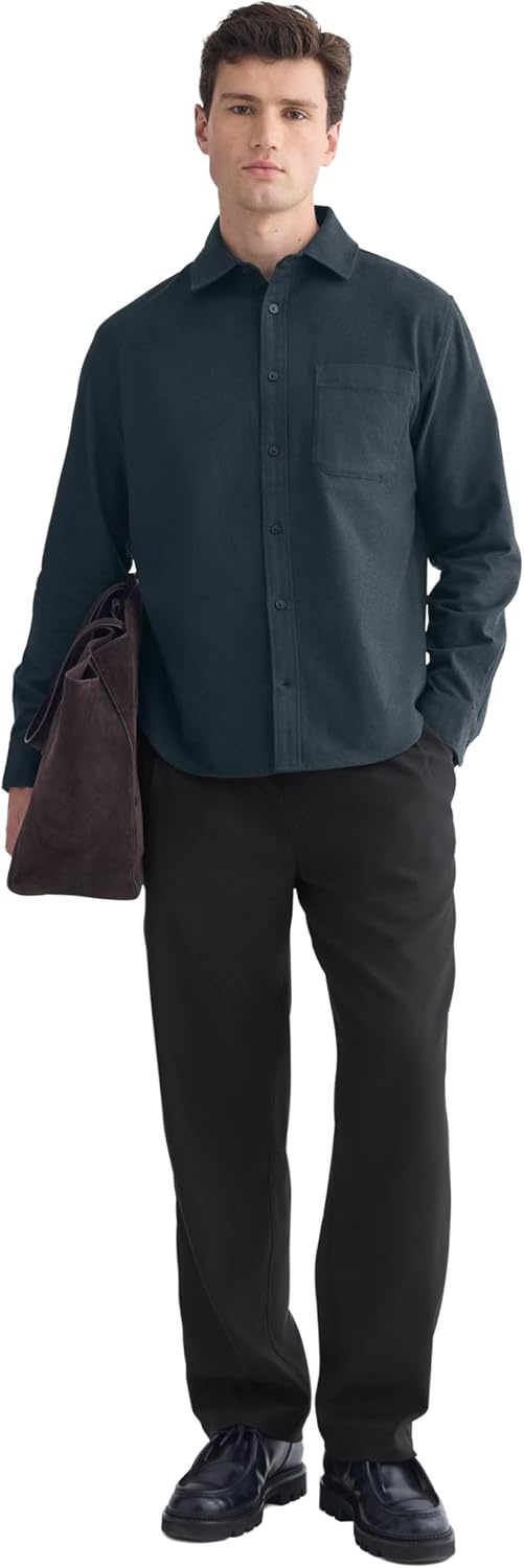 image:imageEverlane Mens Everlane Brushed Flannel ShirtHeathered Navy