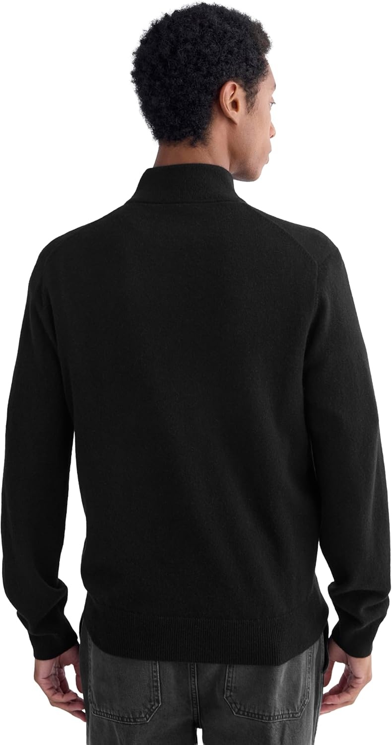 image:imageEverlane Mens Everlane Cashmere Quarter Zip SweaterBlack