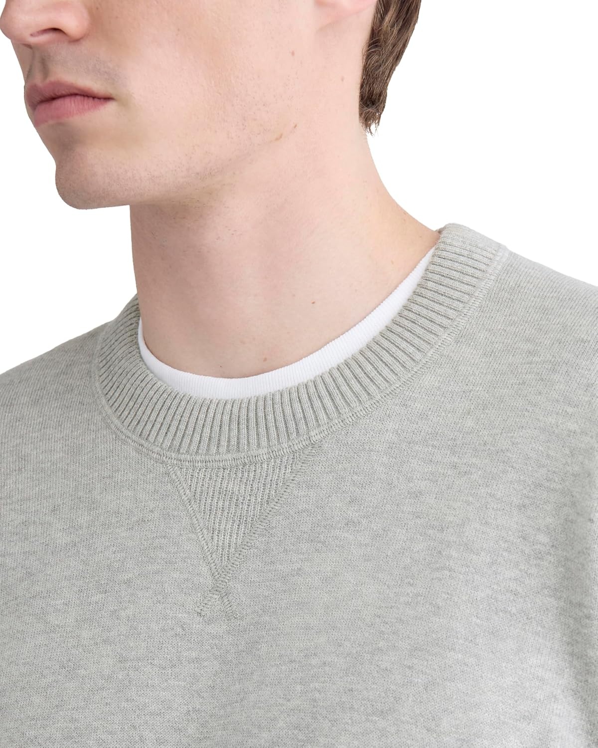image:imageEverlane Mens Everlane Luxe Merino DoubleKnit SweaterHeathered Grey