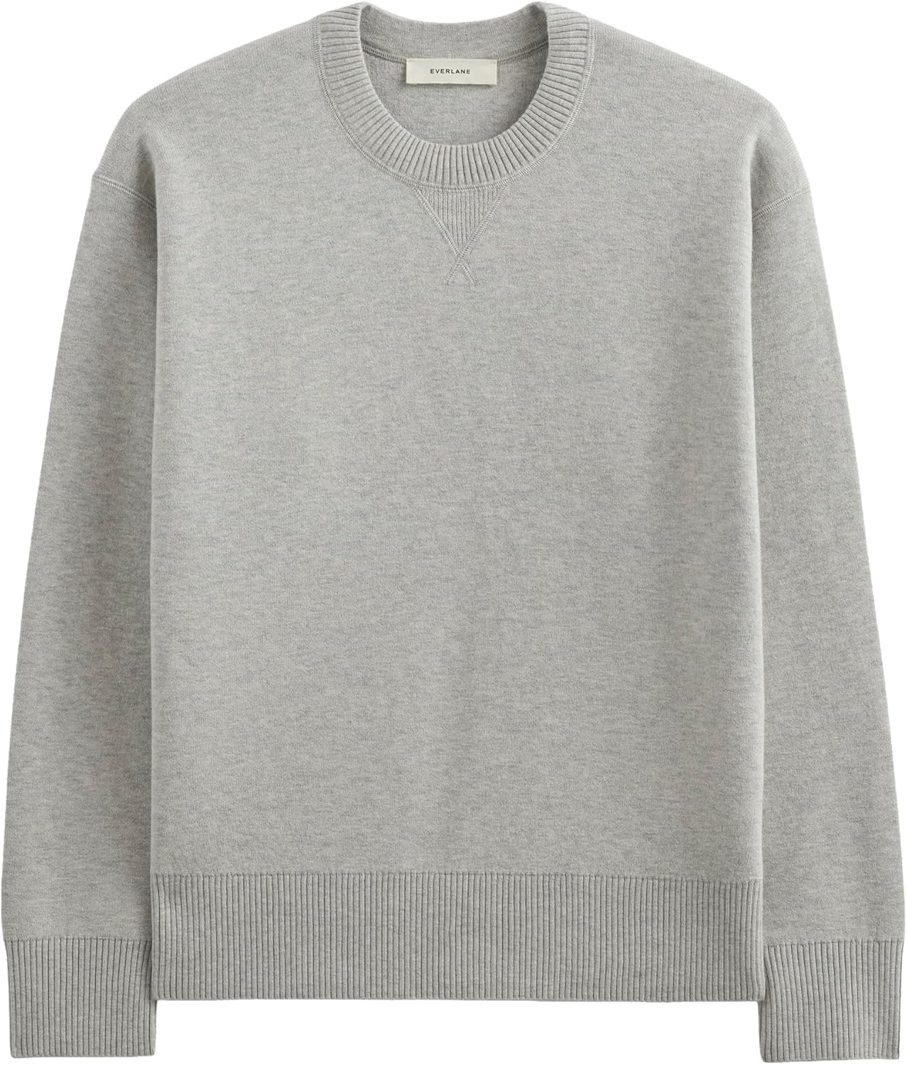 image:imageEverlane Mens Everlane Luxe Merino DoubleKnit SweaterHeathered Grey