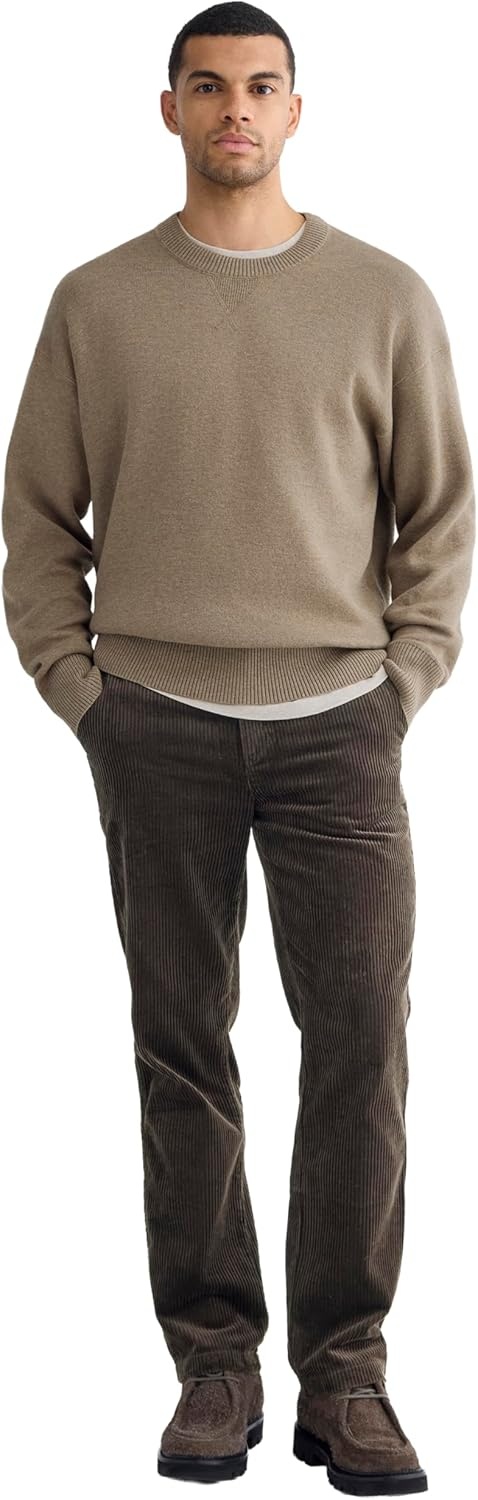image:imageEverlane Mens Everlane Luxe Merino DoubleKnit SweaterTaupe Melange