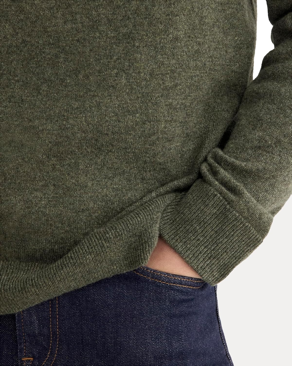 image:imageEverlane Mens Everlane The Cashmere CrewHeathered Army Green