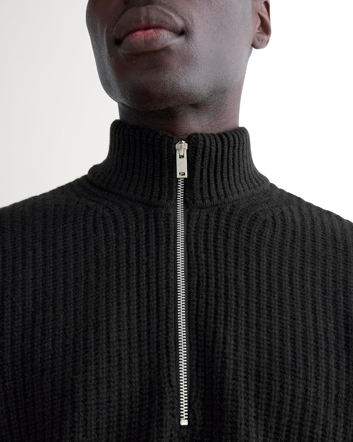 image:imageEverlane Mens Everlane The Felted Merino HalfZip SweaterBlack