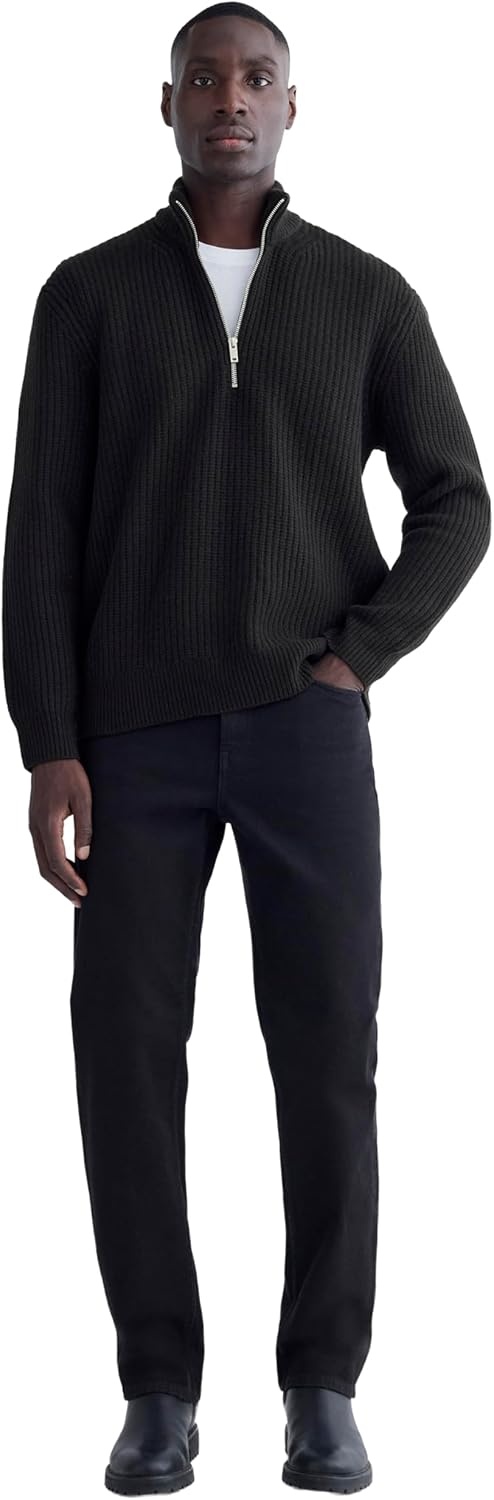 image:imageEverlane Mens Everlane The Felted Merino HalfZip SweaterBlack