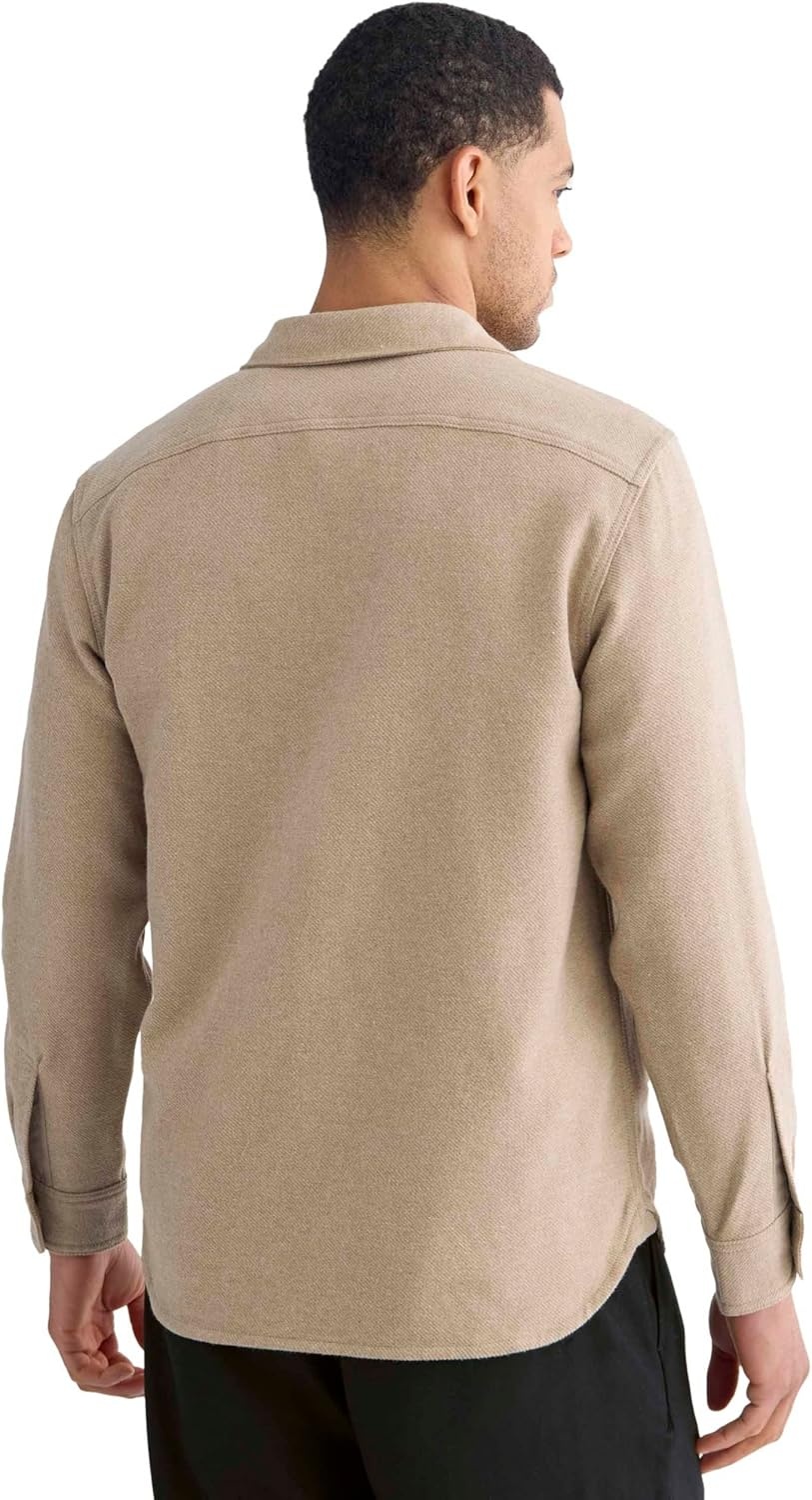 image:imageEverlane Mens Everlane The Heavyweight Overshirt UniformDark Heathered Camel