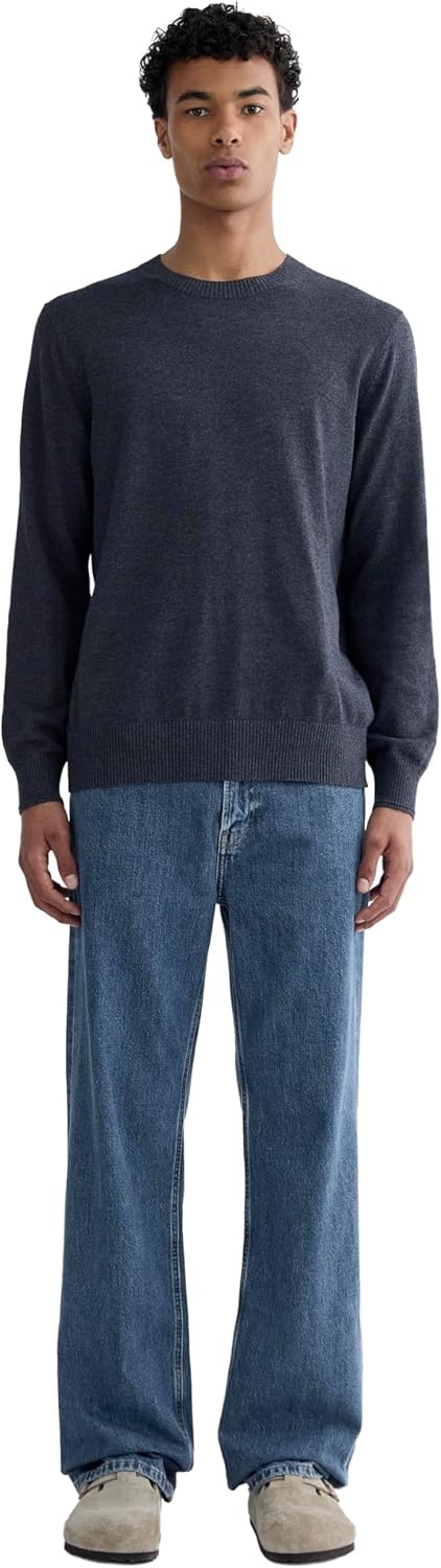 image:imageEverlane Mens Everlane The NoSweat Sweater UniformHeathered Ash