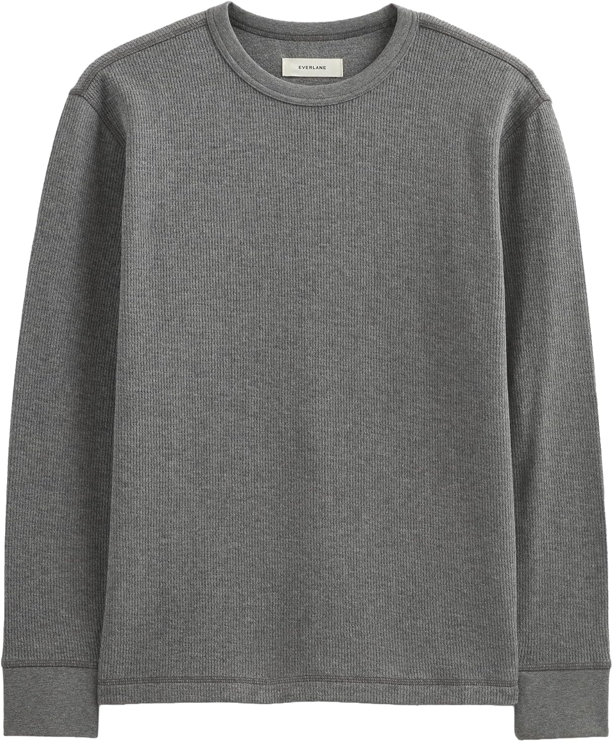 image:imageEverlane Mens Everlane Thermal Crew in Cozy WaffleHeathered Charcoal