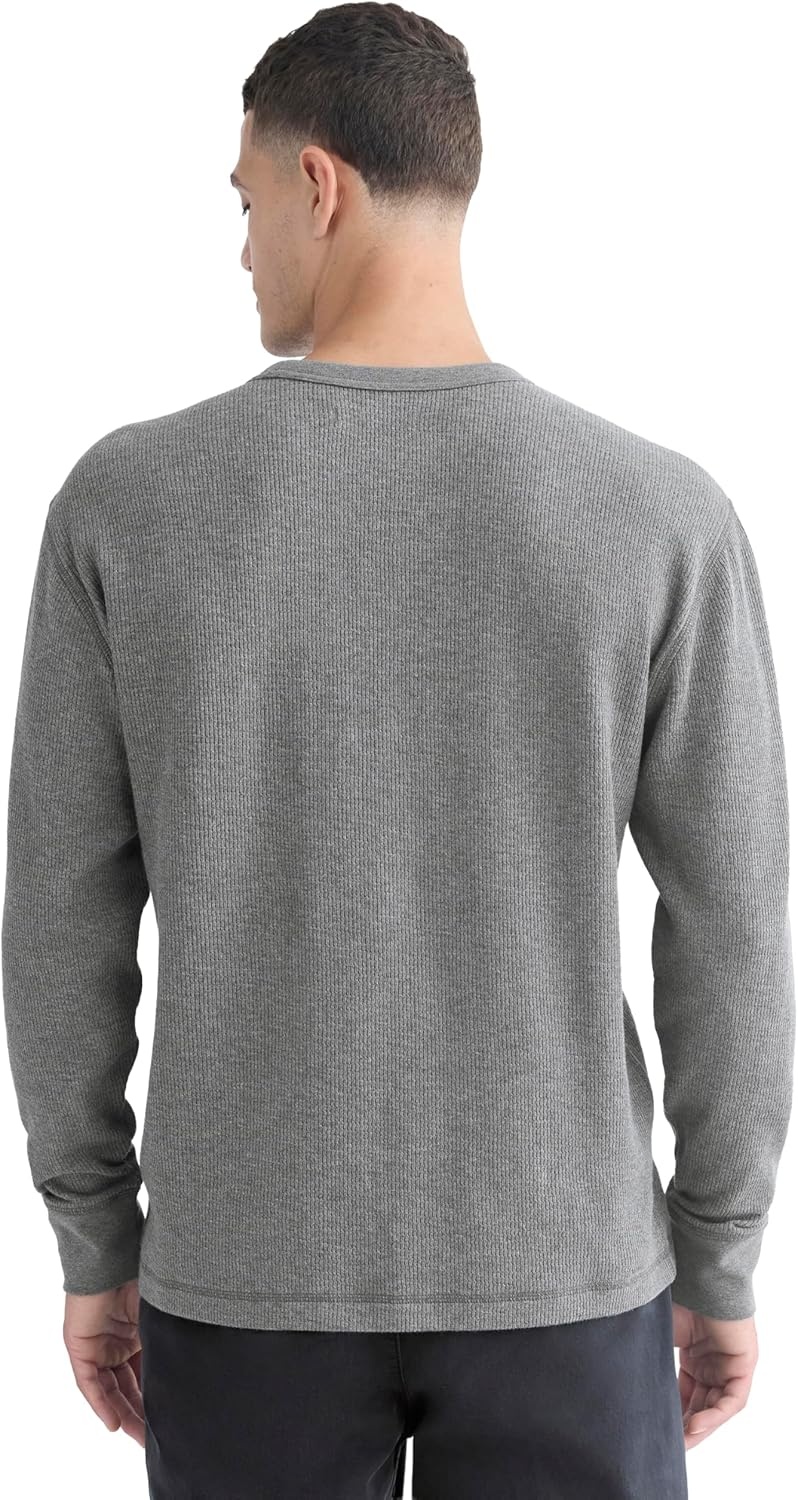 image:imageEverlane Mens Everlane Thermal Crew in Cozy WaffleHeathered Charcoal