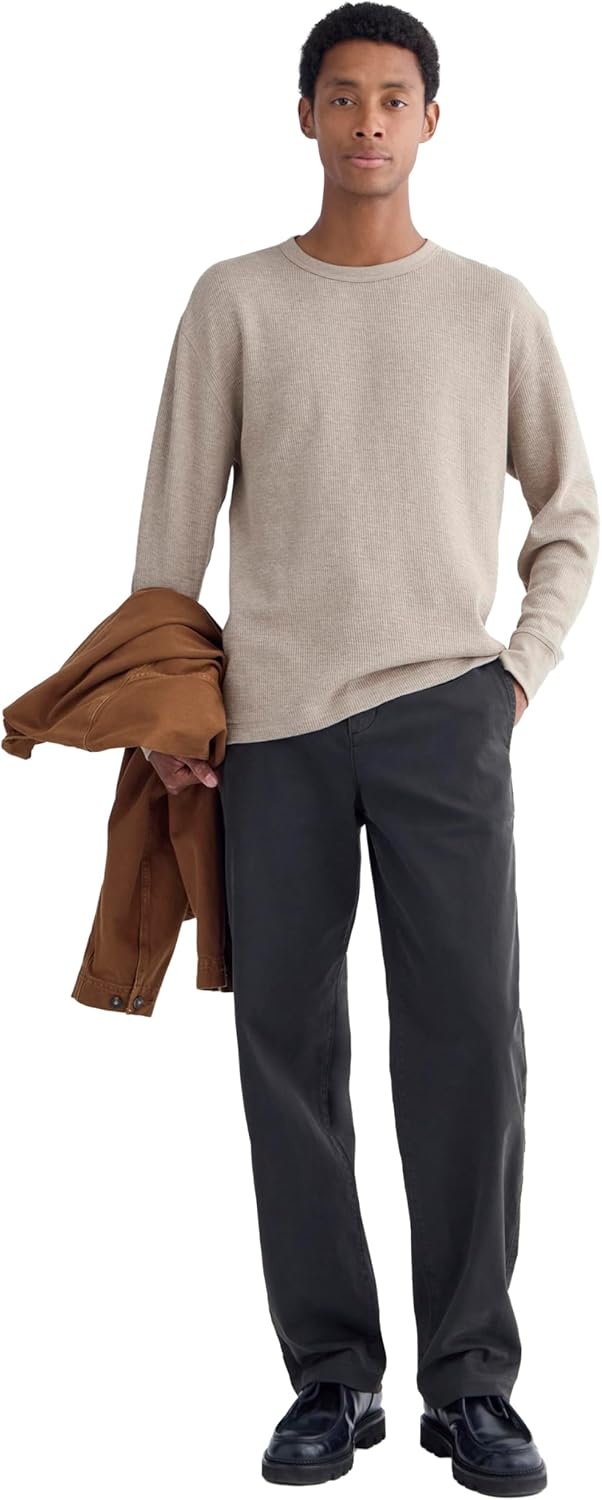 image:imageEverlane Mens Everlane Thermal Crew in Cozy WaffleHeathered Oatmeal