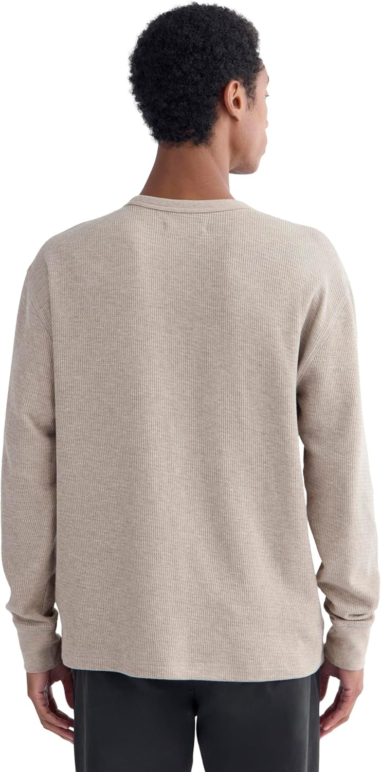 image:imageEverlane Mens Everlane Thermal Crew in Cozy WaffleHeathered Oatmeal