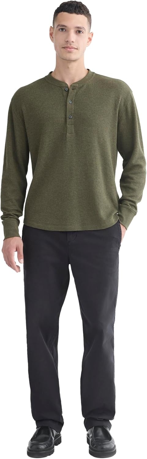 image:imageEverlane Mens Everlane Thermal Henley in Cozy WaffleHeather Beech