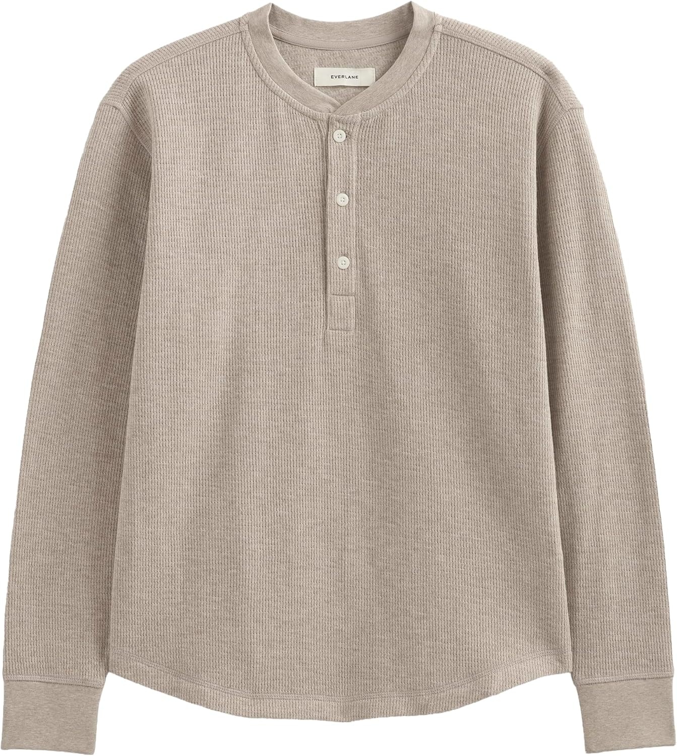 image:imageEverlane Mens Everlane Thermal Henley in Cozy WaffleHeathered Oatmeal