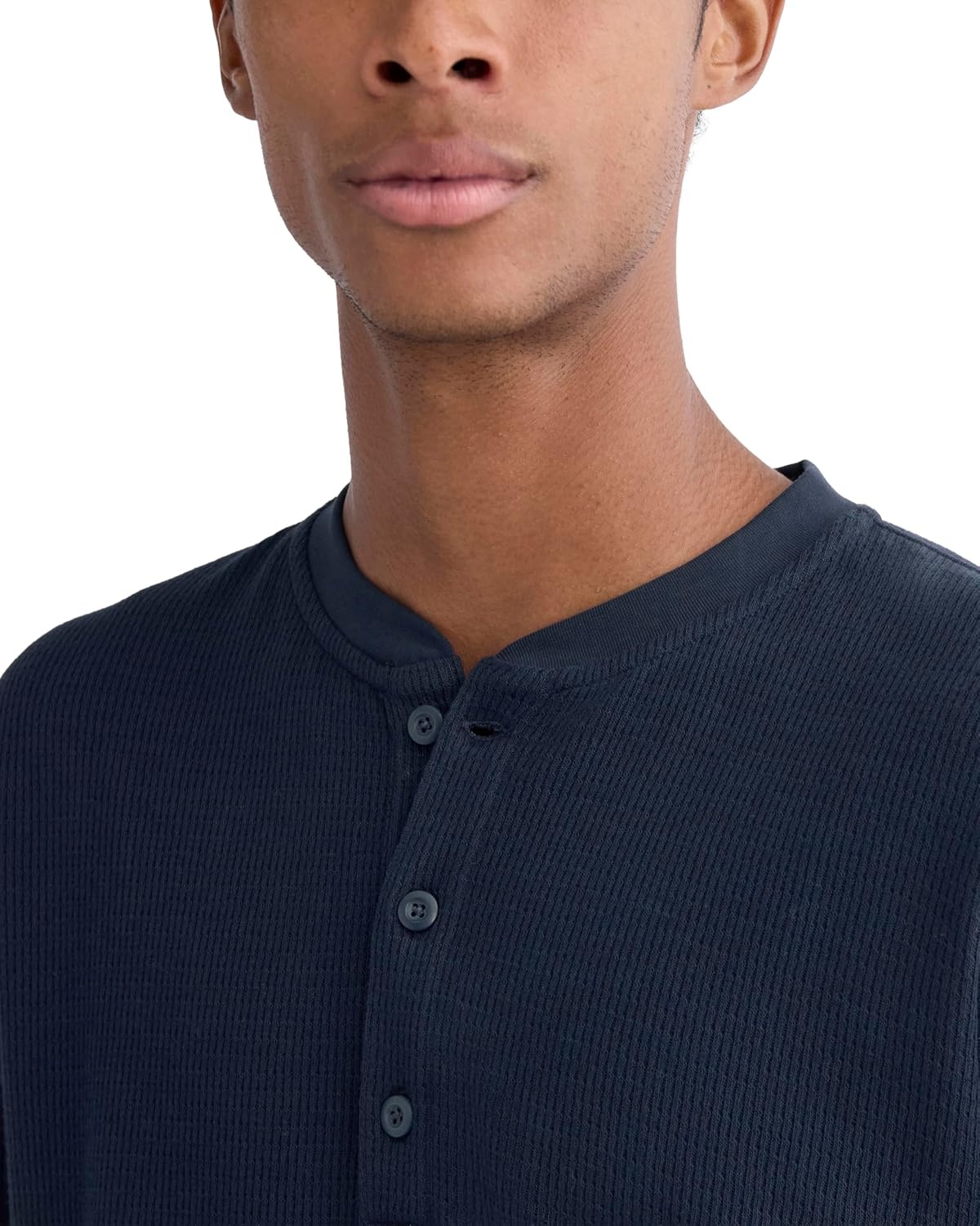 image:imageEverlane Mens Everlane Thermal Henley in Cozy WaffleNavy