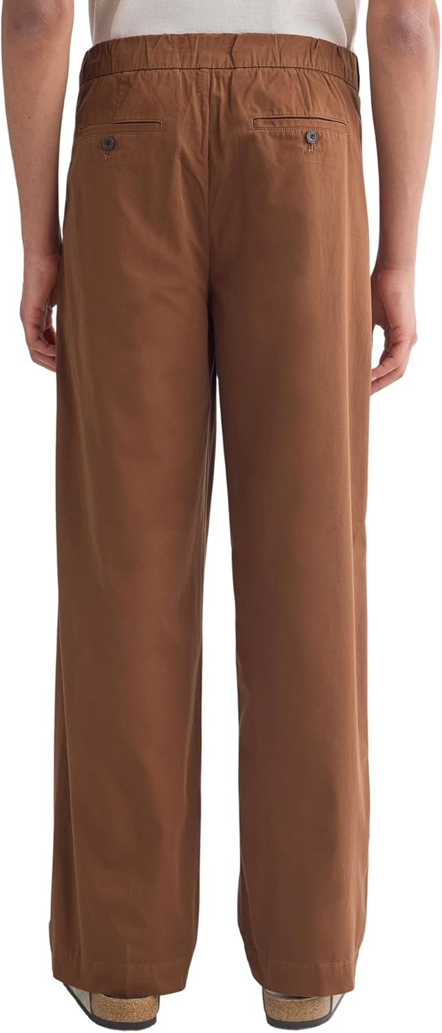 image:imageEverlane Mens PullOn Easy Trouser GOTS Organic Cotton Stretch Pleated RelaxedFit Dress PantToffee