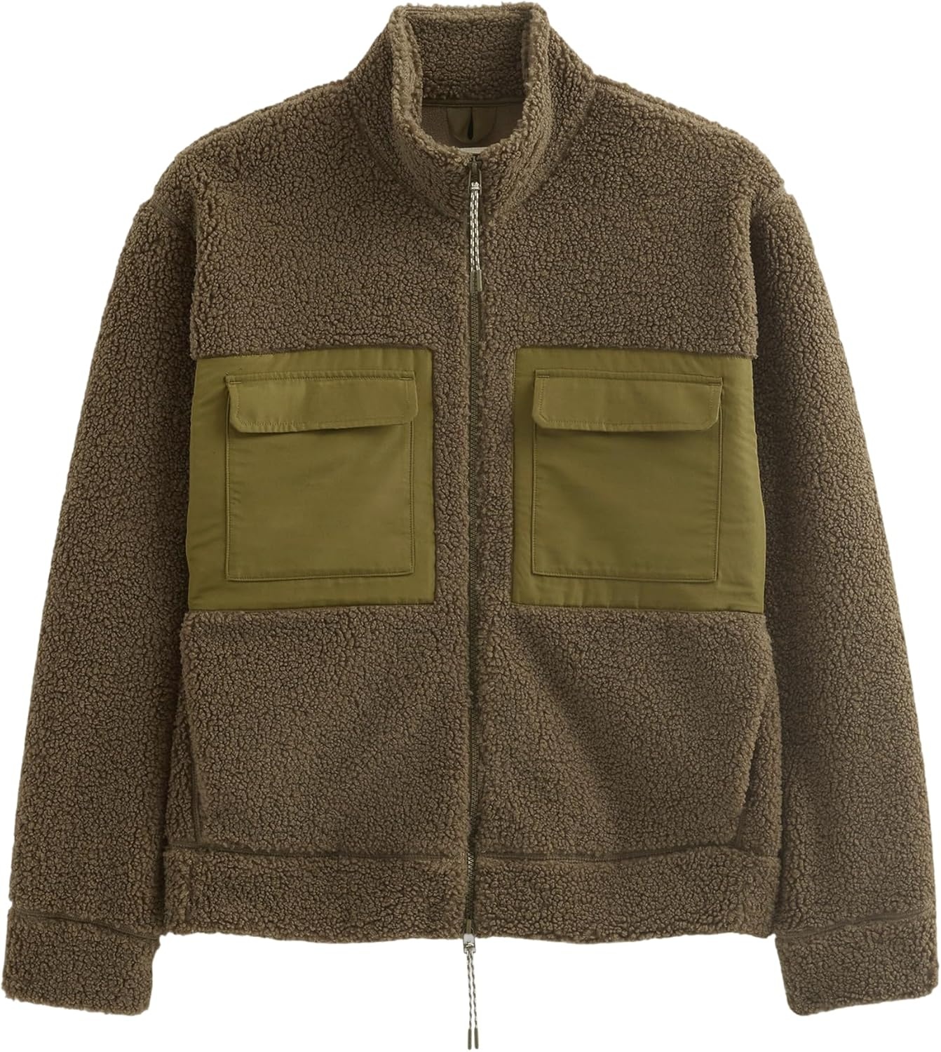 image:imageEverlane Mens ReTrack Fleece ZipUp GRS Recycled Polyester Bonded Fleece Oversized Zip JacketBeech