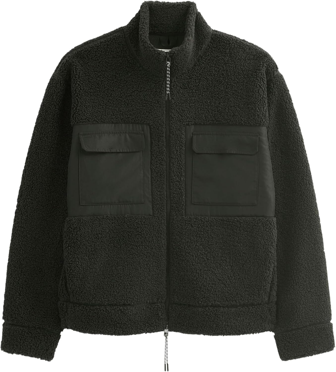 image:imageEverlane Mens ReTrack Fleece ZipUp GRS Recycled Polyester Bonded Fleece Oversized Zip JacketBlack