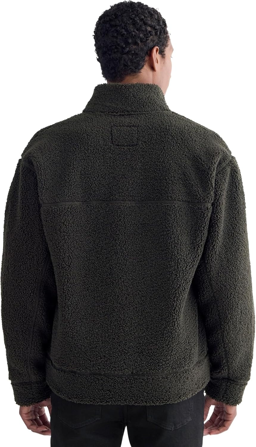 image:imageEverlane Mens ReTrack Fleece ZipUp GRS Recycled Polyester Bonded Fleece Oversized Zip JacketBlack