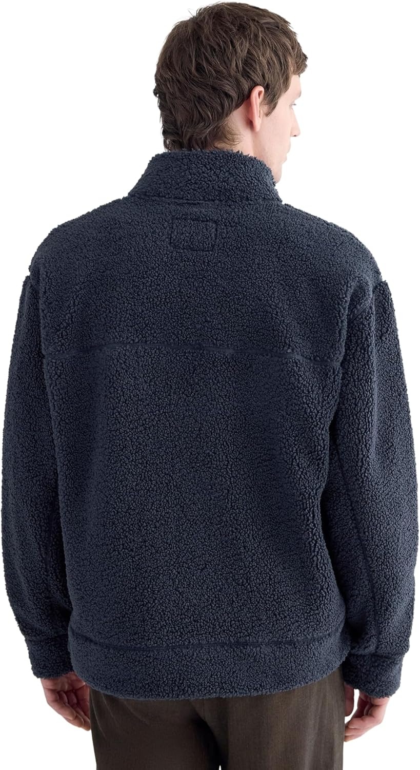 image:imageEverlane Mens ReTrack Fleece ZipUp GRS Recycled Polyester Bonded Fleece Oversized Zip JacketDeep Navy