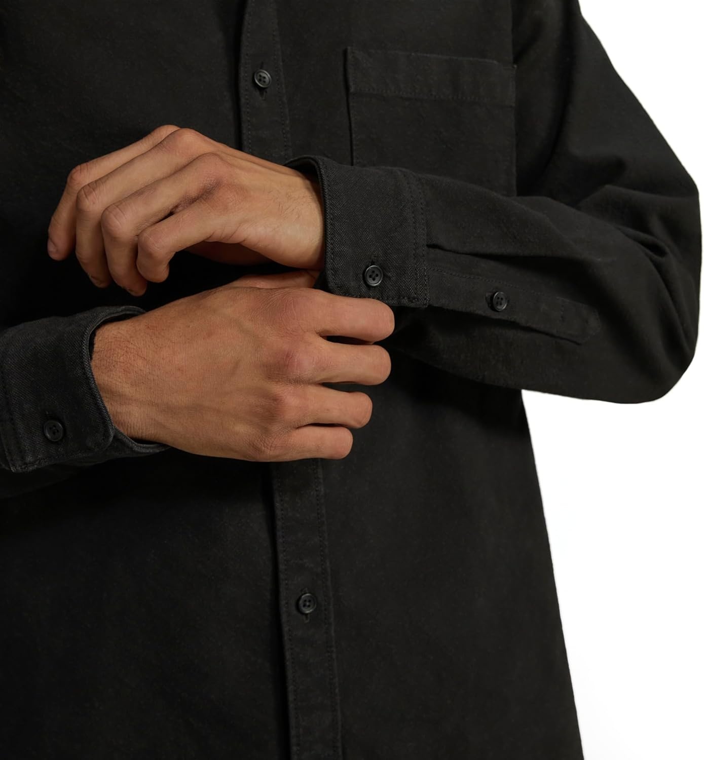 image:imageEverlane Mens The Canvas Organic Cotton OvershirtBlack