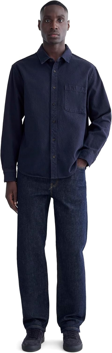 image:imageEverlane Mens The Canvas Organic Cotton OvershirtNavy