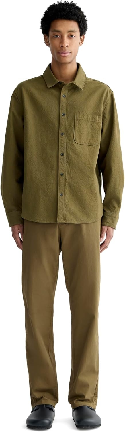 image:imageEverlane Mens The Canvas Organic Cotton OvershirtOlive