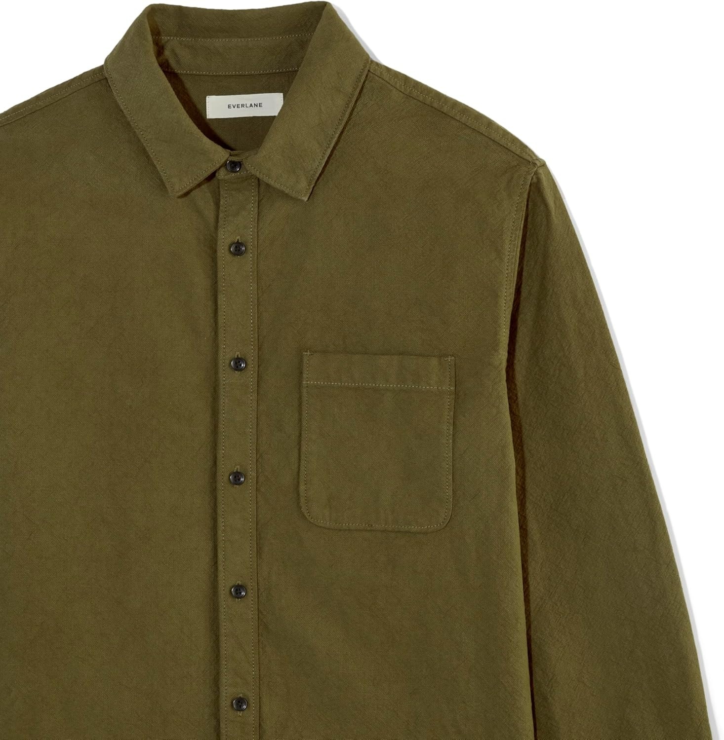 image:imageEverlane Mens The Canvas Organic Cotton OvershirtOlive