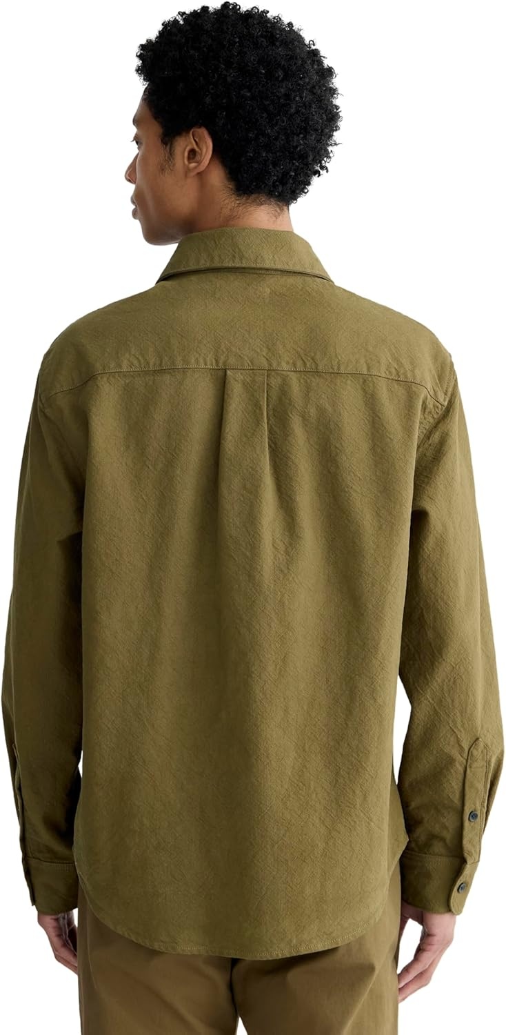 image:imageEverlane Mens The Canvas Organic Cotton OvershirtOlive