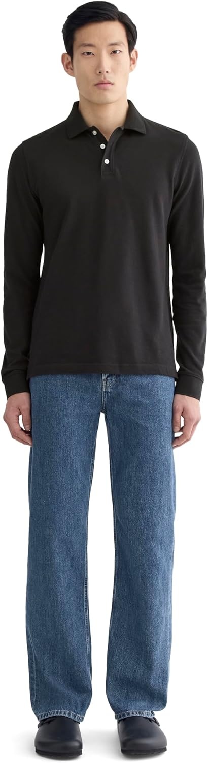 image:imageEverlane Mens The LongSleeve Pique PoloBlack
