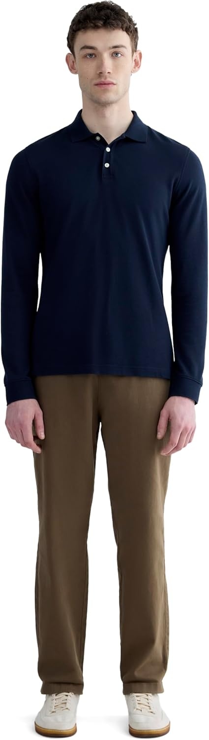 image:imageEverlane Mens The LongSleeve Pique PoloDeep Navy