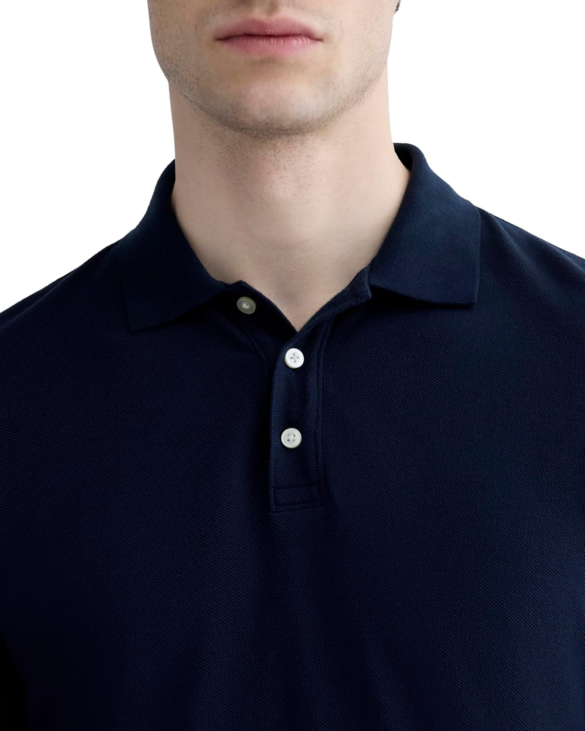 image:imageEverlane Mens The LongSleeve Pique PoloDeep Navy