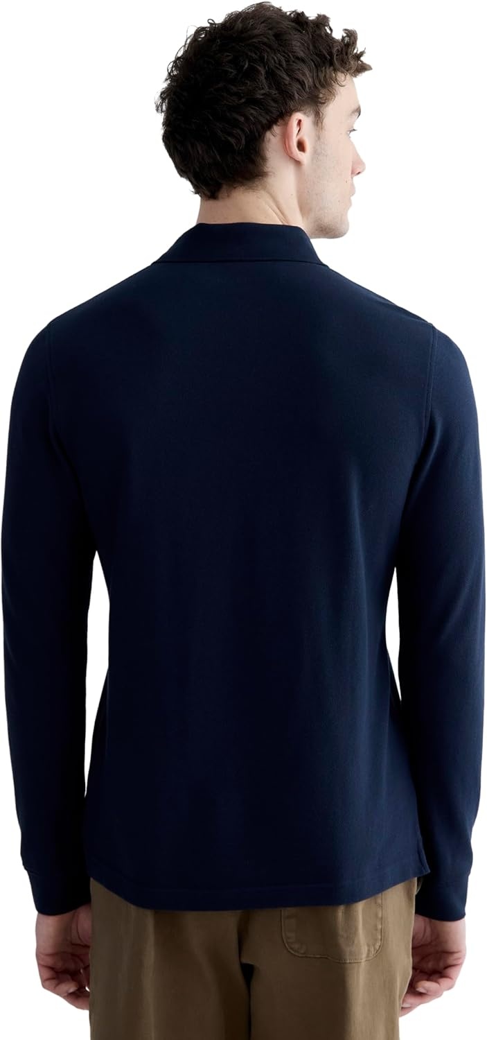 image:imageEverlane Mens The LongSleeve Pique PoloDeep Navy