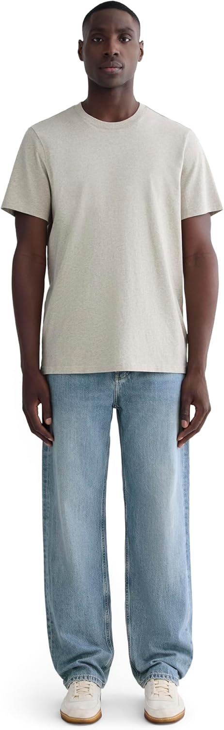 image:imageEverlane Mens The PremiumWeight Crew UniformHeather Oatmeal