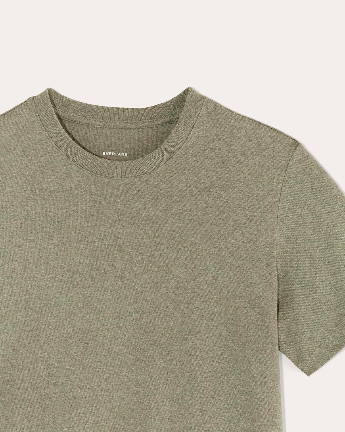 image:imageEverlane Mens The PremiumWeight Crew UniformHeather Sage Green