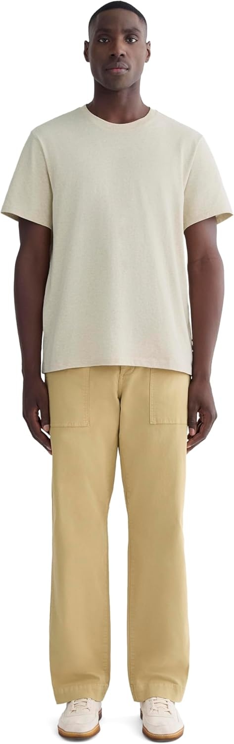 image:imageEverlane Mens The PremiumWeight Crew UniformHeathered Cashew