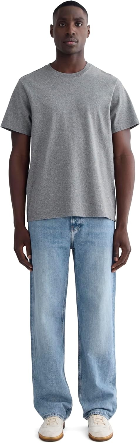 image:imageEverlane Mens The PremiumWeight Crew UniformMid Heathered Grey