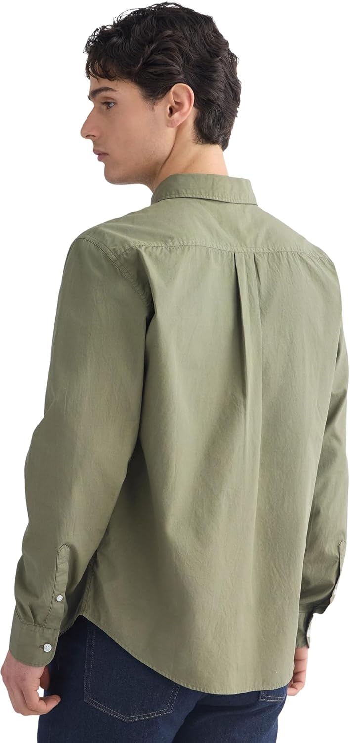 image:imageEverlane Mens Washed Poplin Shirt Organic Cotton PreShrunk Standard Fit ButtonDown ShirtLichen Green