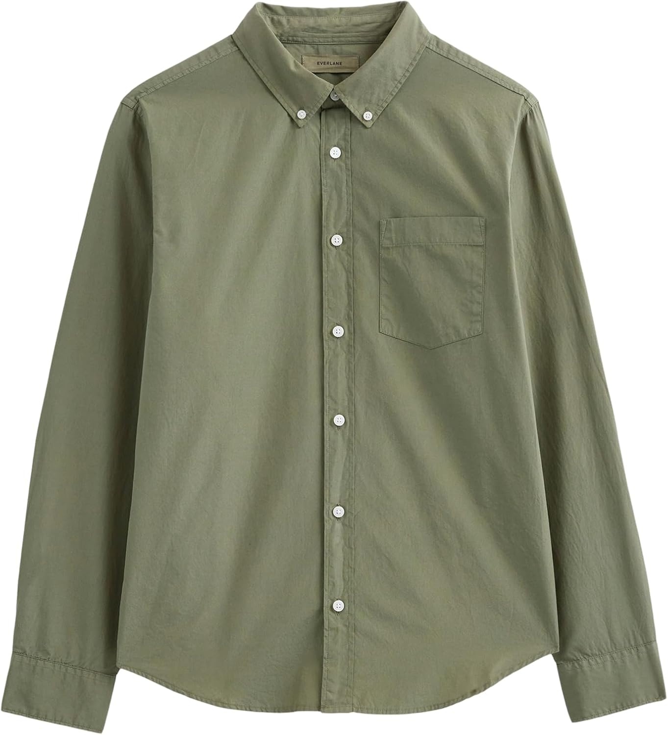 image:imageEverlane Mens Washed Poplin Shirt Organic Cotton PreShrunk Standard Fit ButtonDown ShirtLichen Green