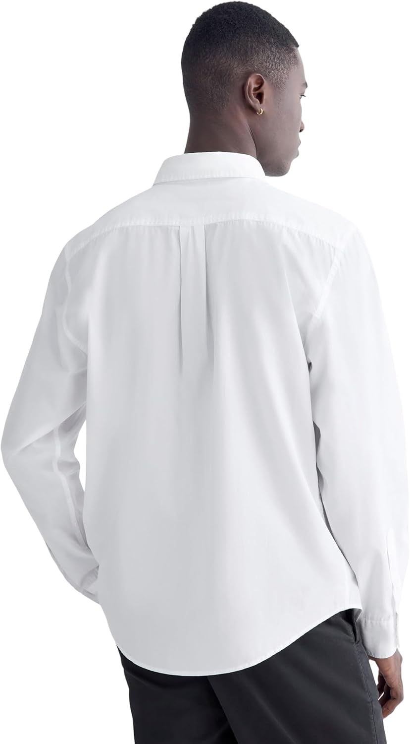 image:imageEverlane Mens Washed Poplin Shirt Organic Cotton PreShrunk Standard Fit ButtonDown ShirtWhite