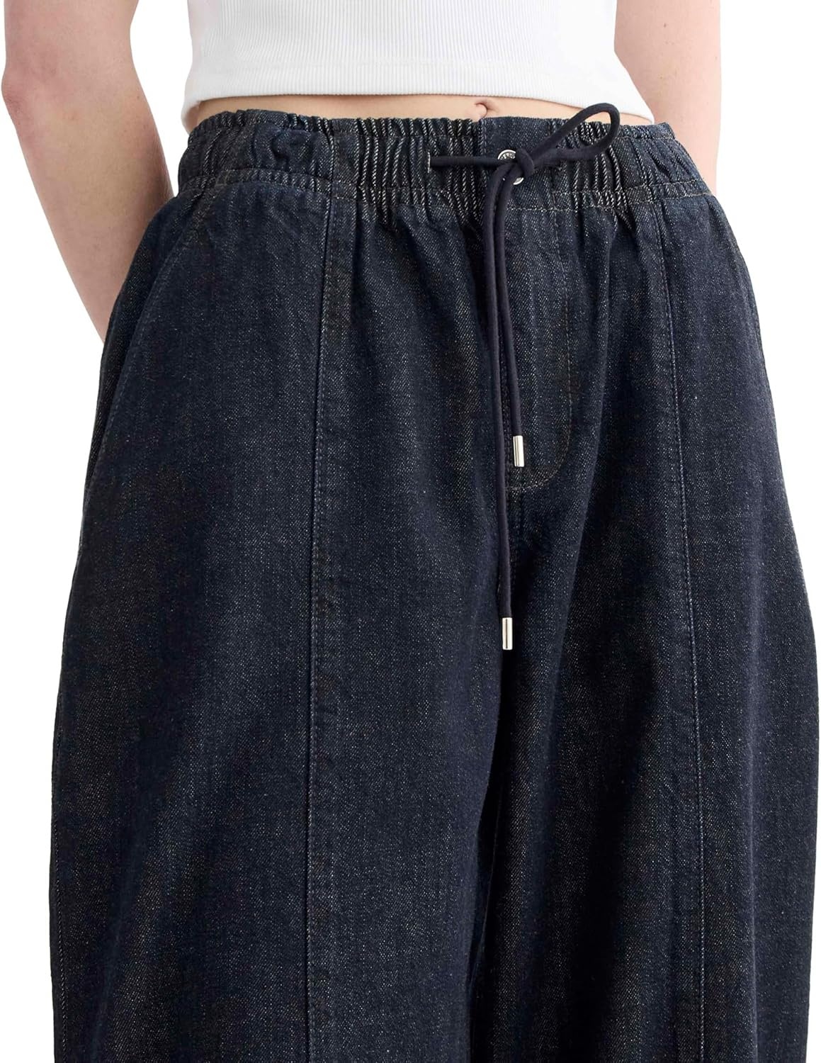 image:imageEverlane Womens Everlane The Drawstring Baggy JeanDark Indigo