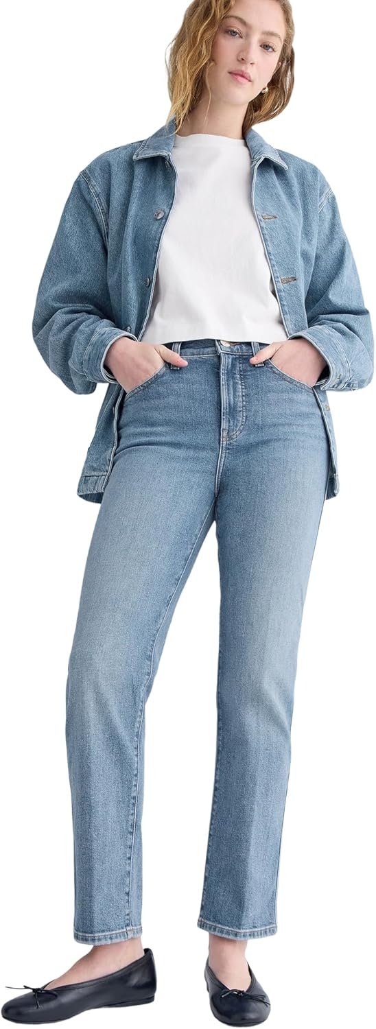 image:imageEverlane Womens HighRise Cigarette JeanMedium Blue