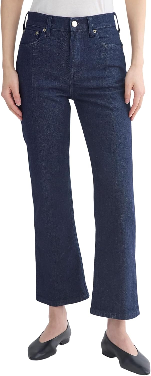 image:imageEverlane Womens HighRise Kick Flare JeanTungsten Rinse