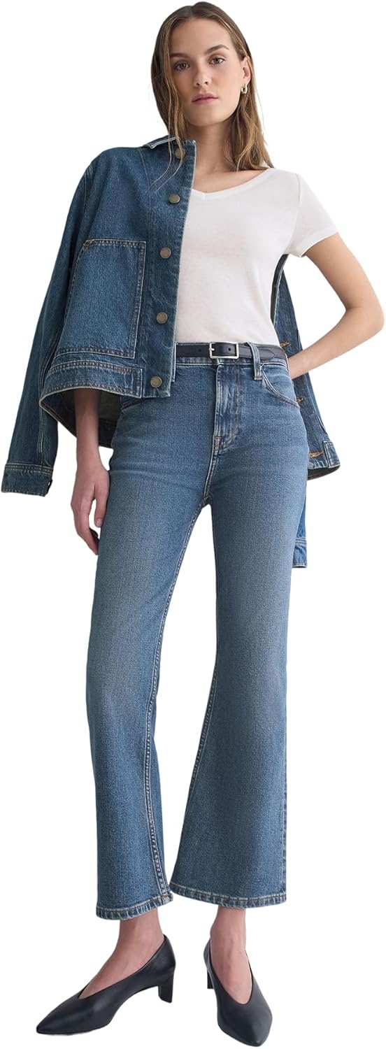 image:imageEverlane Womens HighRise Kick Flare JeanWashed Indigo