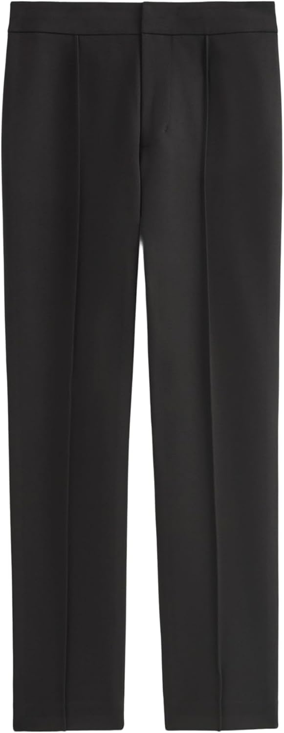 image:imageEverlane Womens Slim Trouser in Ponte Pintuck Tailored Dress Pant Viscose BlendBlack