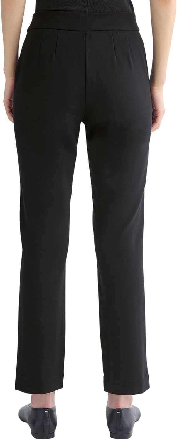 image:imageEverlane Womens Slim Trouser in Ponte Pintuck Tailored Dress Pant Viscose BlendBlack