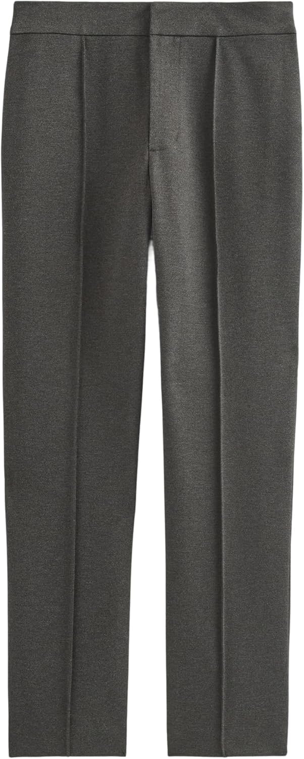 image:imageEverlane Womens Slim Trouser in Ponte Pintuck Tailored Dress Pant Viscose BlendHeathered Soot