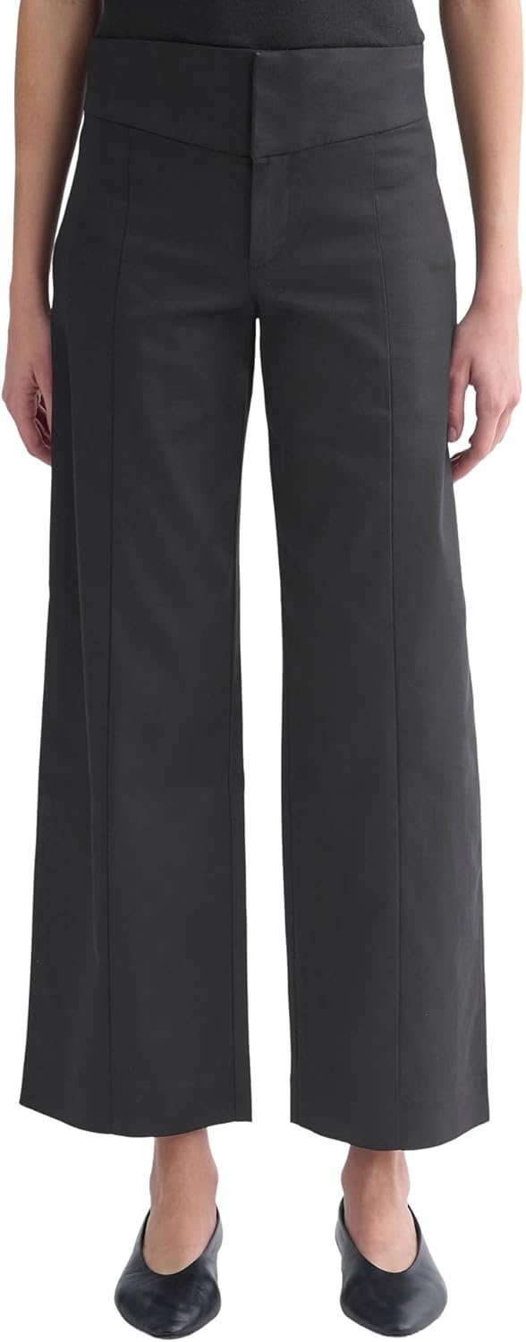 image:imageEverlane Womens Tailored Drape Seam Pant Ankle Length Organic Cotton Modal BlendBlack